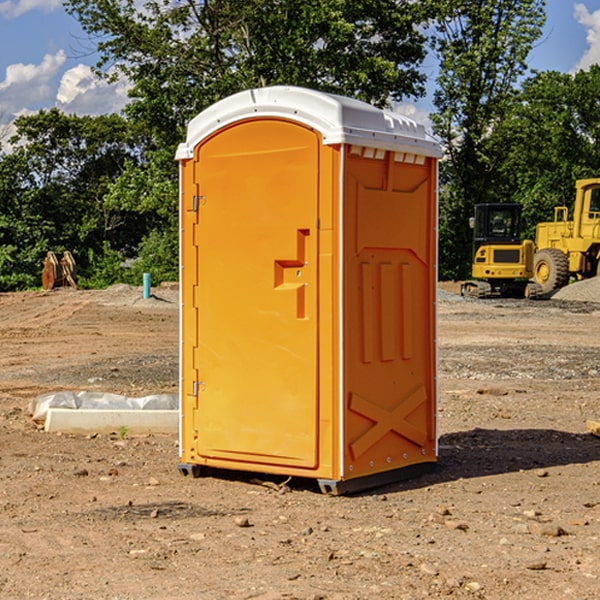 how often are the portable toilets cleaned and serviced during a rental period in Wiederkehr Village AR